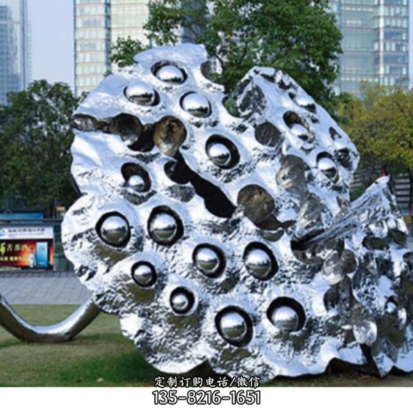 戶外園林抽象景觀不銹鋼雕塑（1）