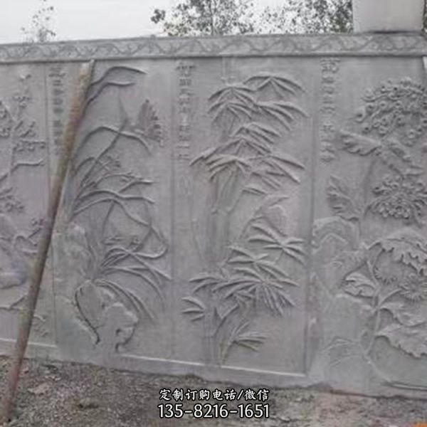 花崗巖做舊仿古石雕寺廟裝飾石雕壁畫照壁雕塑（5）