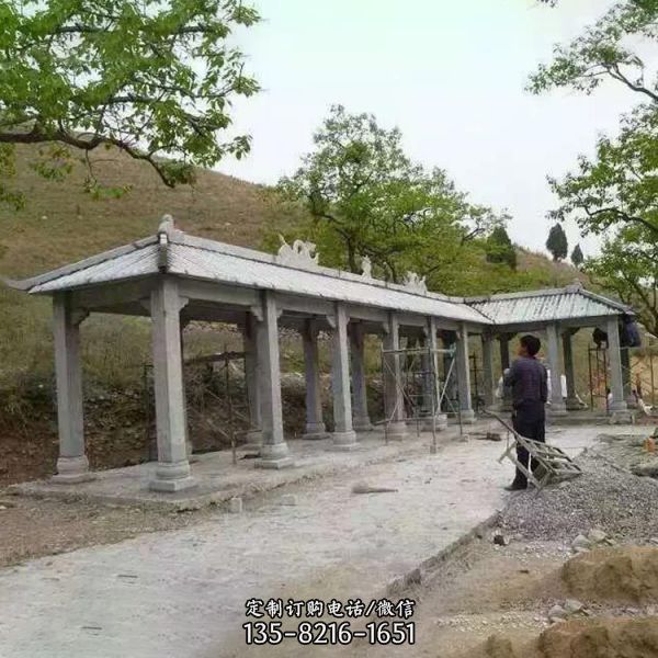 公園戶外石雕長廊大理石園林景觀雕塑（5）