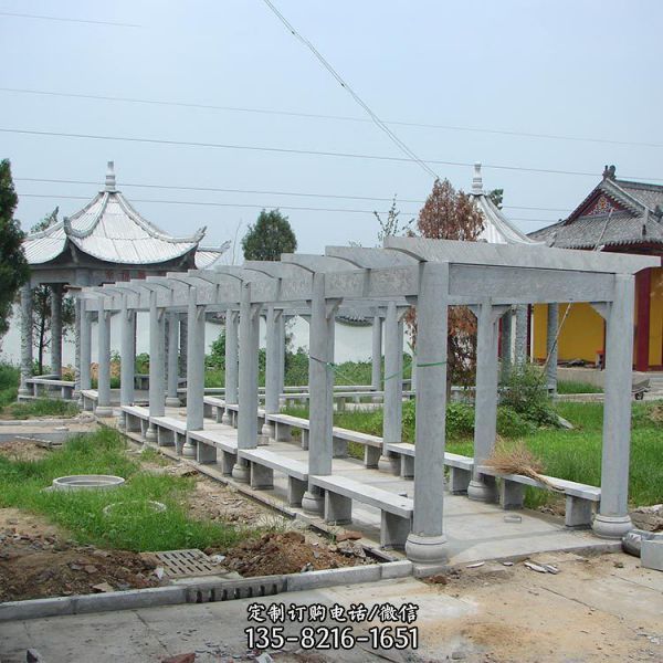 公園戶外石雕長廊大理石園林景觀雕塑（4）