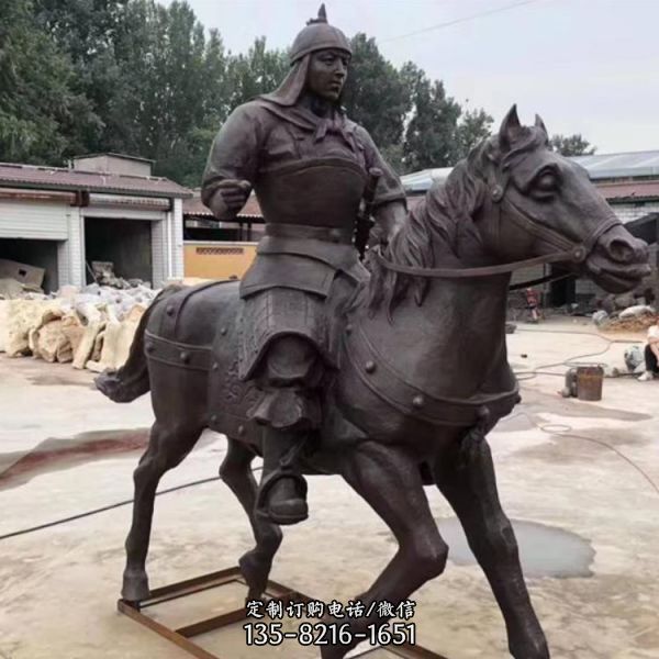 廣場擺放大型鑄銅駿馬動物雕塑景觀擺件（3）