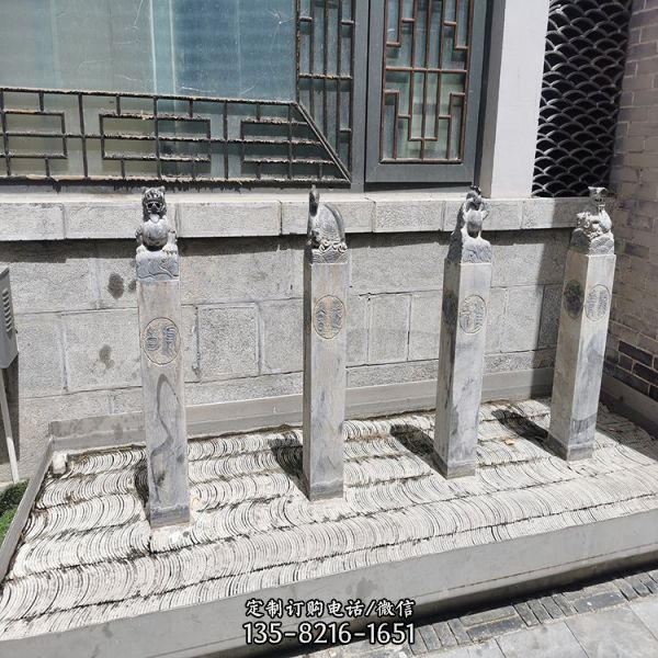 別墅門口大理石大型擺件石雕動物景觀雕塑（4）