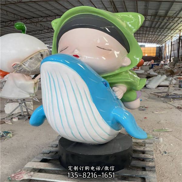  幼兒園卡通雕塑擺件玻璃鋼人魚雕塑（1）