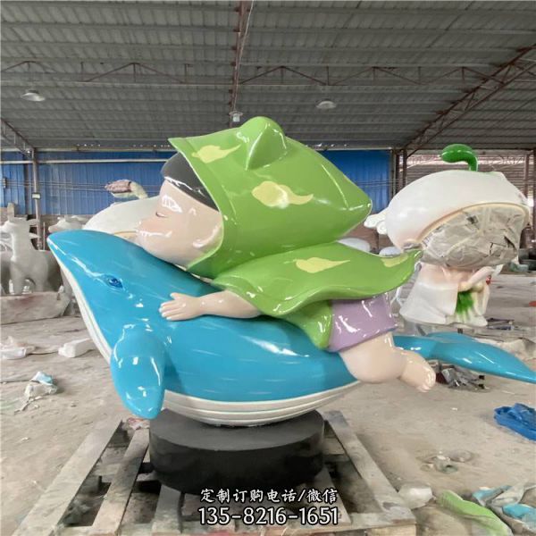  幼兒園卡通雕塑擺件玻璃鋼人魚雕塑（3）