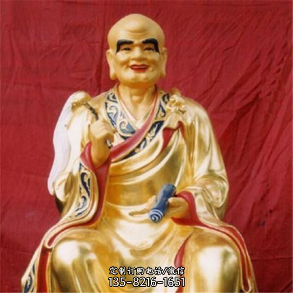 寺廟供奉貼金彩繪銅佛像雕塑（2）