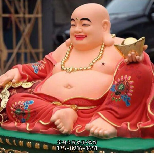 寺廟供奉貼金彩繪銅佛像雕塑（3）