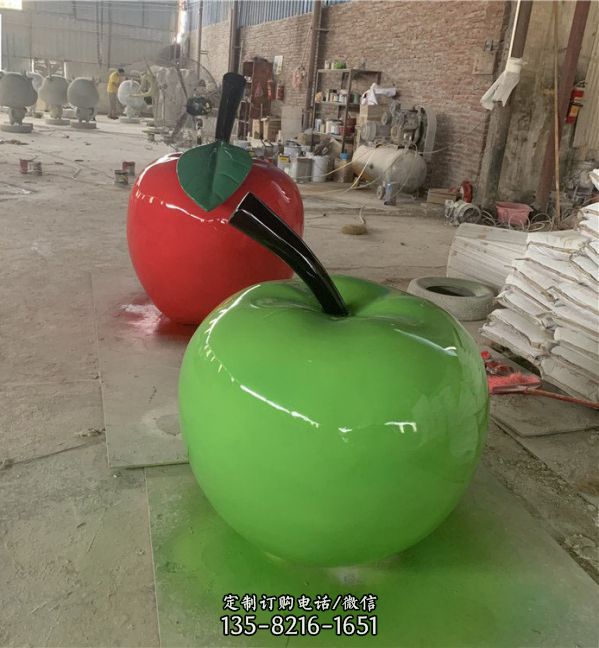 玻璃鋼西紅柿雕塑裝飾 水果園林景觀雕塑 （6）