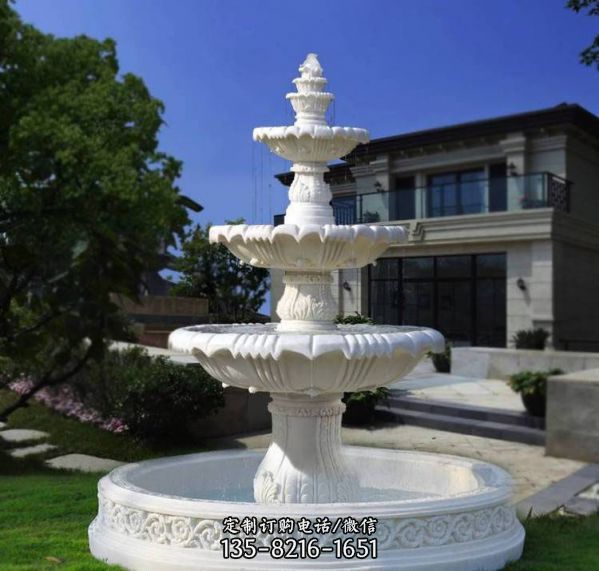  園林景觀流水庭院大理石水缽擺件噴泉雕塑（3）