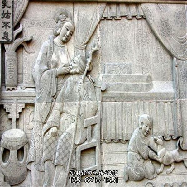 庭園迎門青石中式浮雕壁畫影壁（1）