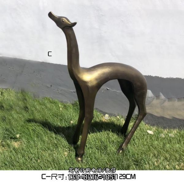 園林景觀擺件不銹鋼抽象鹿雕塑（2）