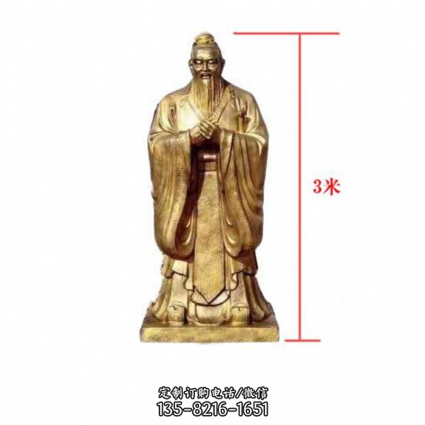 園林擺放仿銅玻璃鋼人物雕塑（3）