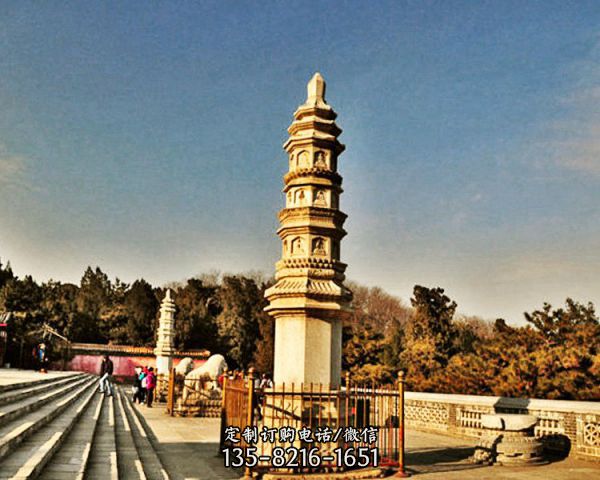 戶外公園大型景觀雕塑 石雕經幢園林擺件（5）
