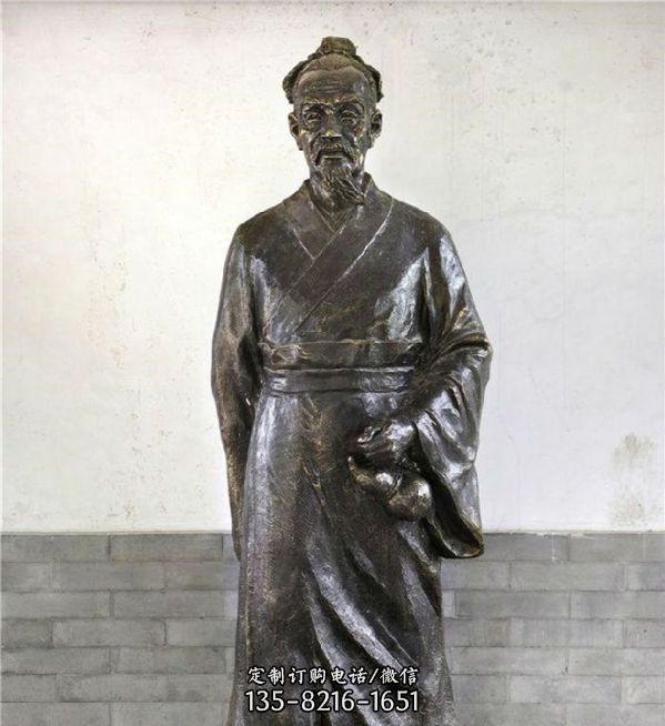 古代名人景觀銅雕擺件