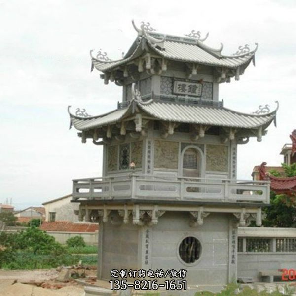 寺廟供奉戶外大型大理石石雕佛塔雕塑（1）