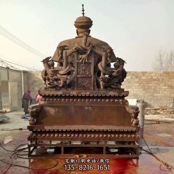 純銅鑄造古代人物景觀銅雕（2）