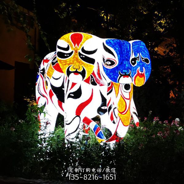 廣場擺放玻璃鋼發光動物城市亮化雕塑擺件（1）