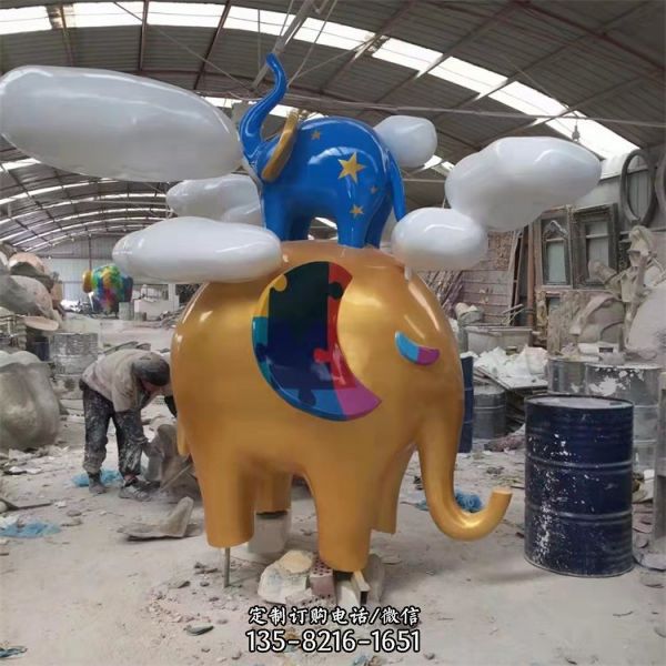 商場美陳卡通雕塑 室內動物浮雕擺件 弘揚環境藝術雕塑
