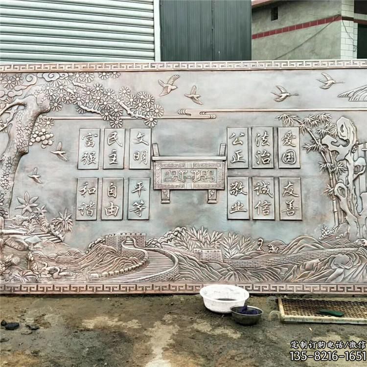 大型浮雕畫展館公園鍛銅雕壁畫雕塑（1）