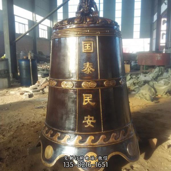銅雕戶外景觀寺廟大型銅鐘雕塑（1）