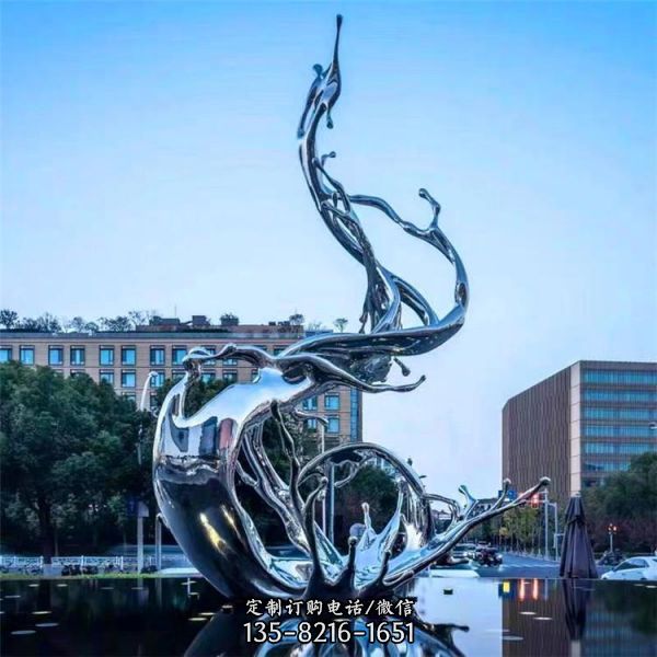 酒店園林雕塑 不銹鋼抽象戶外景觀擺件（4）