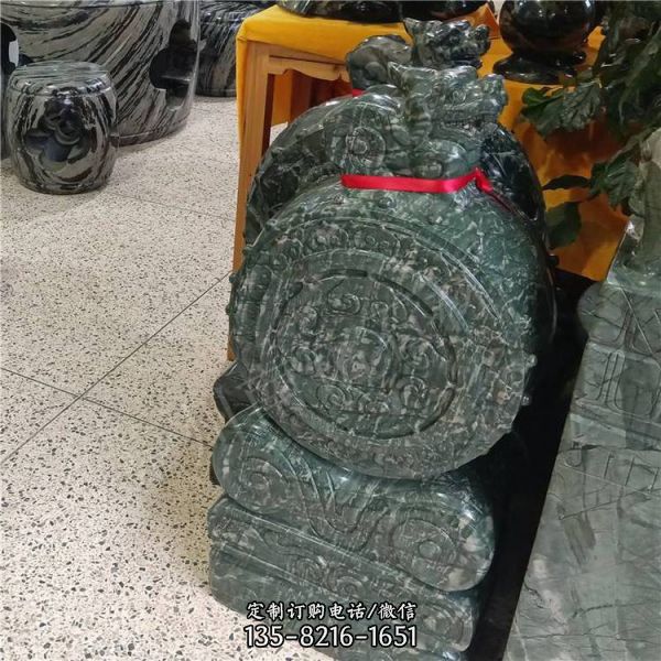 庭院門口仿古做舊門鼓石墩子擺件擺設抱鼓石雕塑（1）