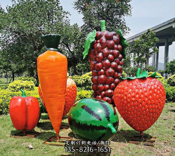 種植標識地標雕像 玻璃鋼仿真水果葡萄雕塑（4）