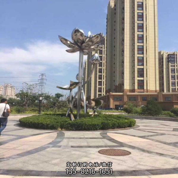 公園景區不銹鋼抽象園林景觀雕塑（4）
