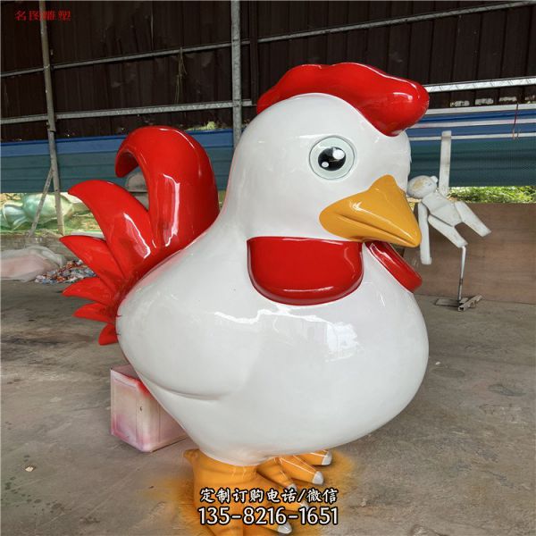 玻璃鋼彩繪卡通農場創意動物雕塑（1）