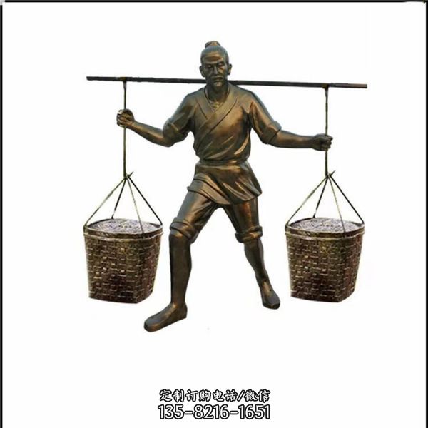 古代農耕人物民俗文化情景人物主題景觀雕塑（7）