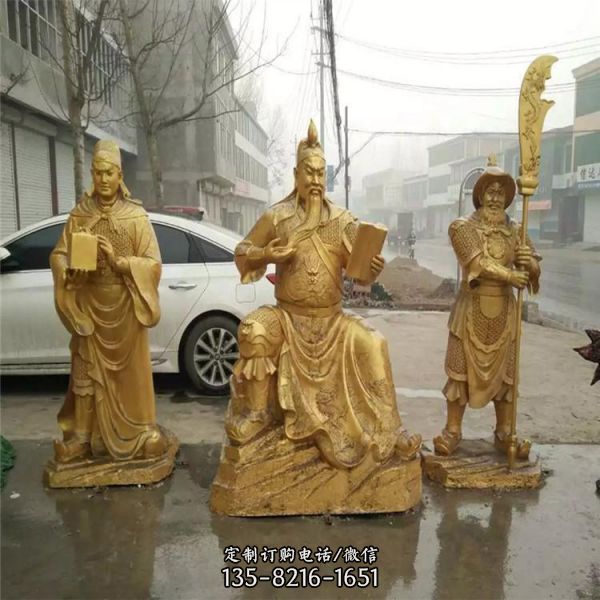 景區(qū)寺院擺放鑄銅關(guān)公佛像（2）