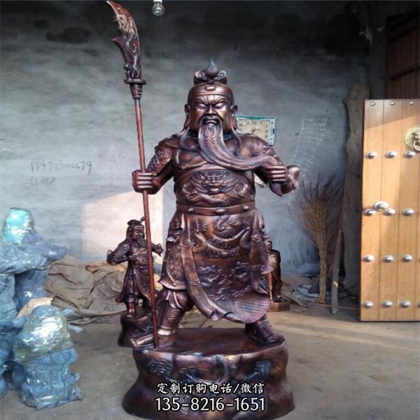 景區(qū)寺院擺放鑄銅關(guān)公佛像（4）