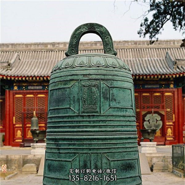 寺廟祈福大型廠家定做銅鐘雕塑（1）