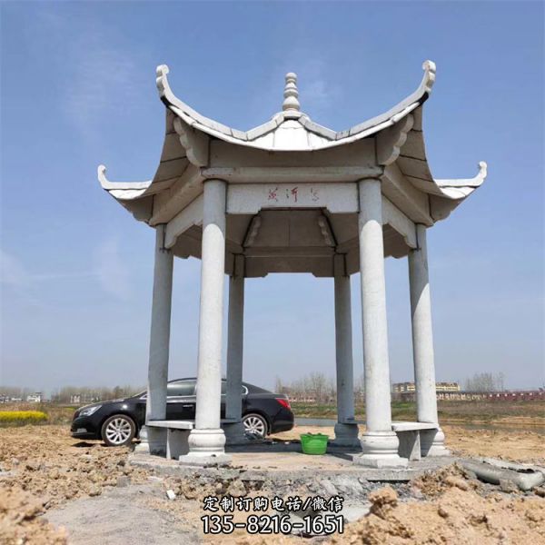 公園 園林戶外石雕涼亭雕塑（2）