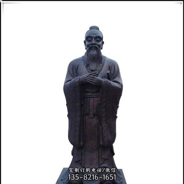 廣場學校擺放大型鑄銅歷史學家孔子雕像（5）
