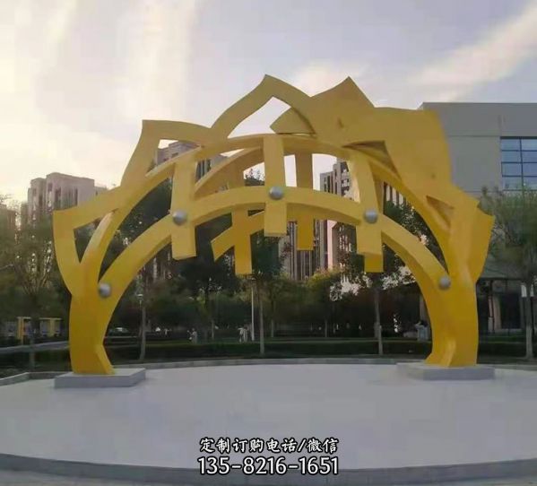 城市景觀擺件不銹鋼金屬地標雕塑（5）