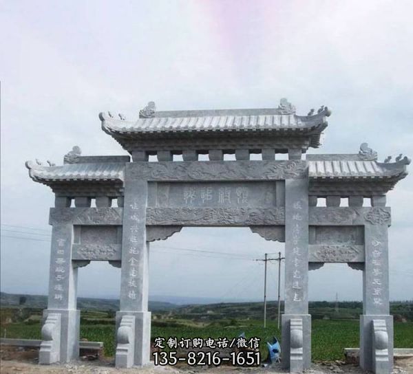 石牌樓景觀石牌坊 公園廣場標(biāo)志牌坊（1）