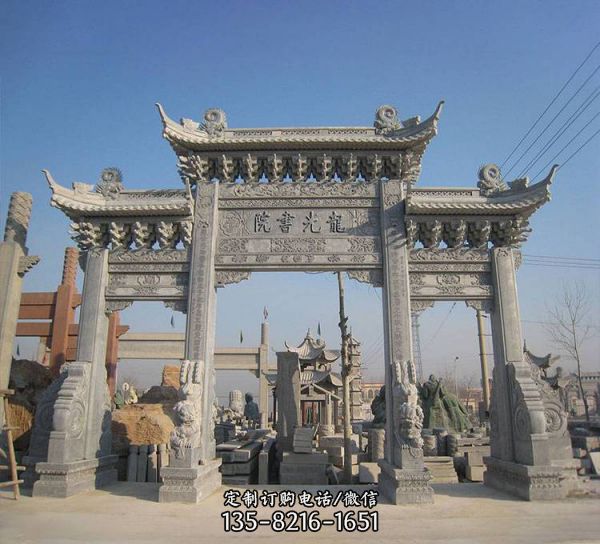 石牌樓景觀石牌坊 公園廣場標(biāo)志牌坊（4）