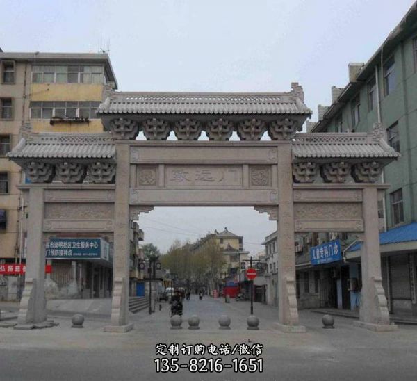 石牌樓景觀石牌坊 公園廣場標(biāo)志牌坊（5）