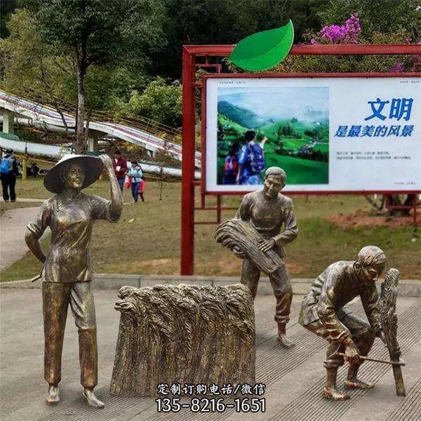  玻璃鋼古銅人像銅雕人物雕塑廠家雕塑（5）