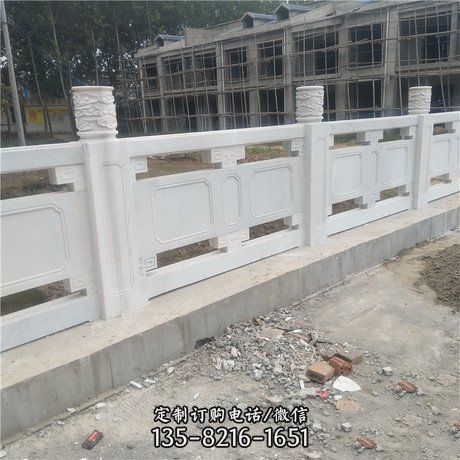 城市河道擺放鏤空花崗巖石雕欄桿（3）