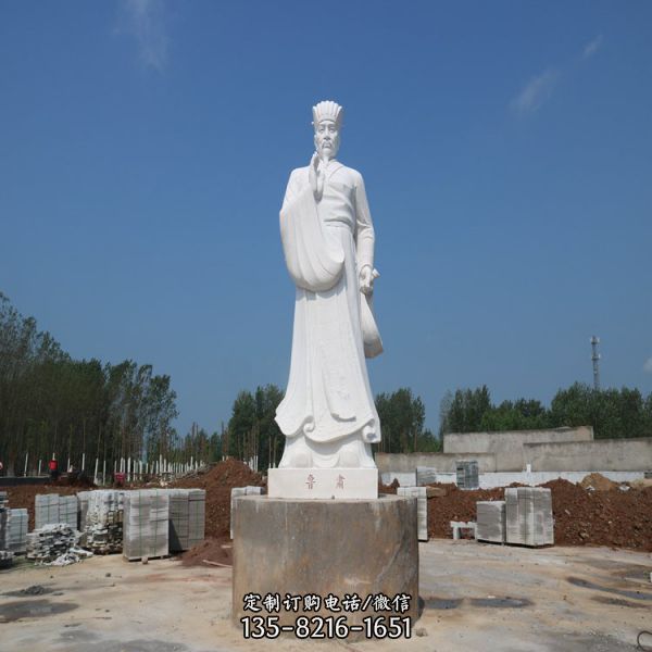 園林廣場大理石石雕古代名人景觀