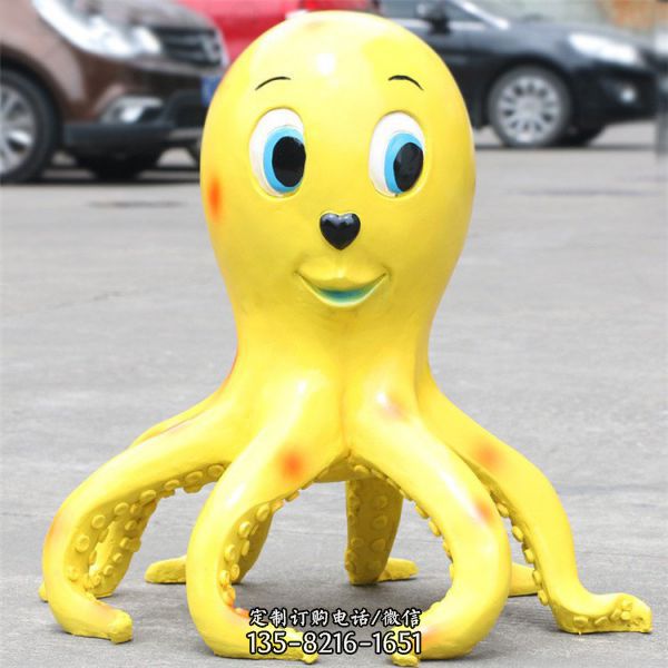 江海邊景觀雕塑海洋動(dòng)物雕塑水母卡通彩繪造型雕塑（4）