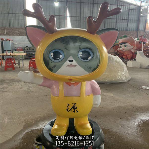 商場美陳裝飾擺件玻璃鋼卡通動物公仔雕塑（1）