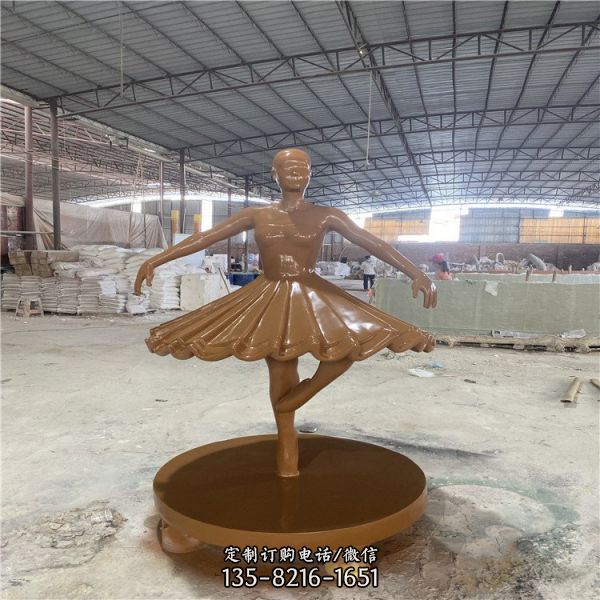 校園玻璃鋼仿銅彩繪園林景觀人物雕塑（5）
