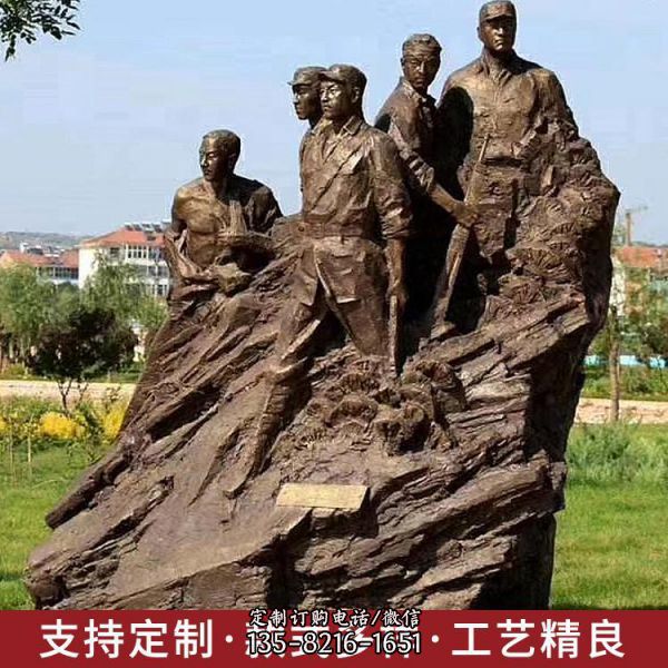 公園玻璃鋼銅雕民俗主題情景人物雕塑（2）