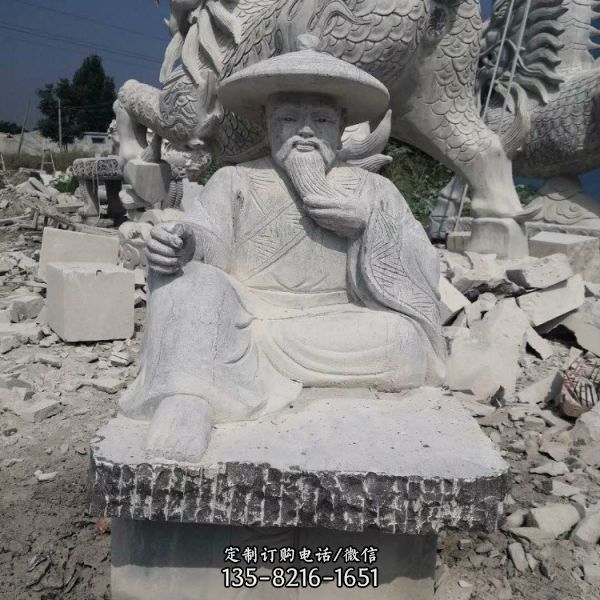 校園大理石歷史古人物景區擺件雕塑  （3）