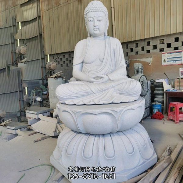 景區(qū)寺院大理石戶外擺放如來佛祖觀音菩薩雕塑（1）