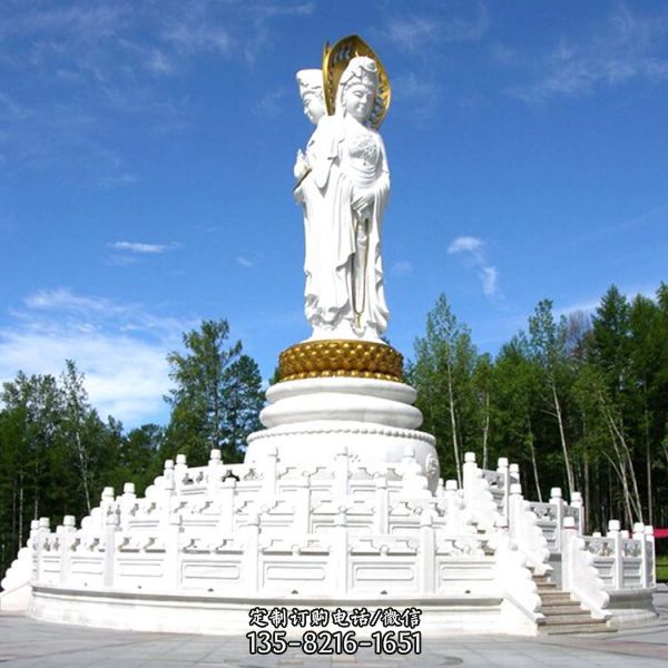 景區(qū)寺院大理石戶外擺放如來佛祖觀音菩薩雕塑（3）