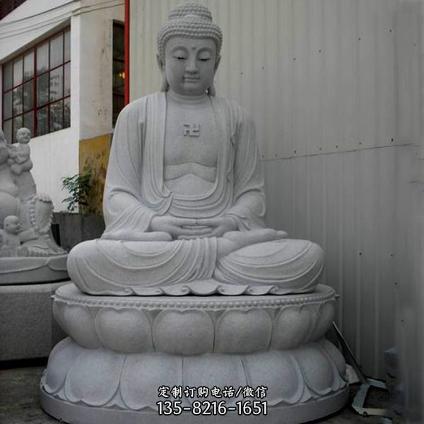 景區(qū)寺院大理石戶外擺放如來佛祖觀音菩薩雕塑（5）