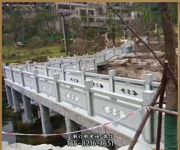 石雕漢白玉石欄板旗臺公園河道欄板護欄（5）